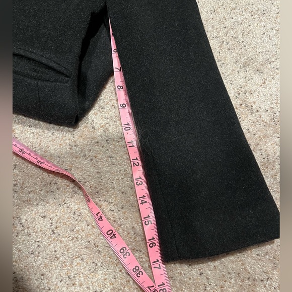 J. Crew Wool Cashmere Blend Blazer Coat 12 Black Button Front Pockets #6601 - Picture 6 of 8